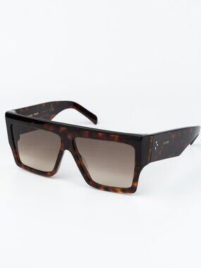 Celine BOLD 3 DOTS Women Sunglasses Havana Brown Gradient Square CL40092I 52F